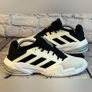 adidas Barricade 13 Tennis Pickleball Shoes Men’s 10 White Black Grey IF0465